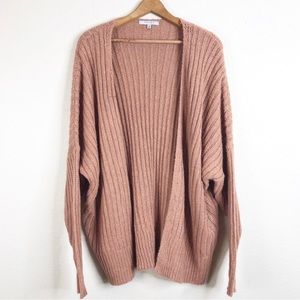 🌿Favlux Pink Blush Mauve Oversized Chunky Cozy Cardigan NWOT